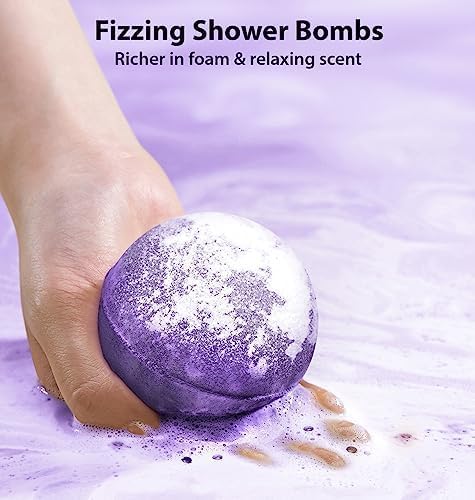 Miniatura 2 de Bombas de baño de burbujas de árnica con infusión de lavanda y bergamota, esenciales y lujosas bombas de baño megaespumantes, aditivos para la