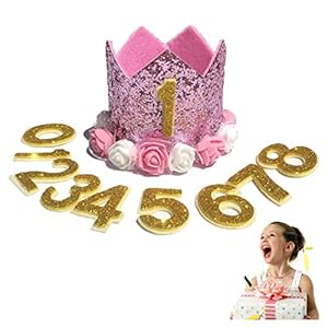 Babymeisjes Eerste verjaardag hoed Baby prinses kroon 2 Baby prinses kroon 1 Kinderen eerste verjaardag hoed 1e…