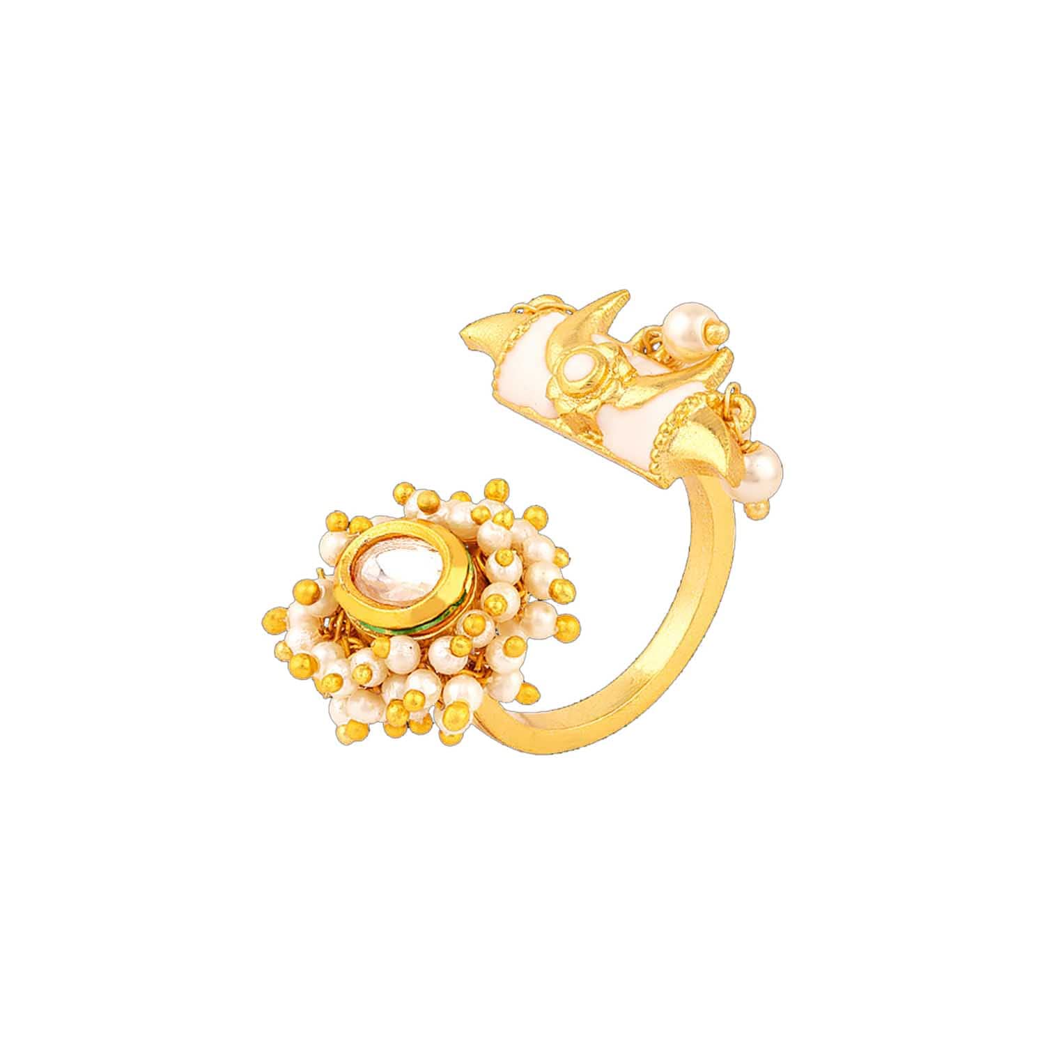 VOYLLA Veerangana Embellished Two Fingers Ring (B0B7NQSD9W) Amazon Price History, Amazon Price Tracker