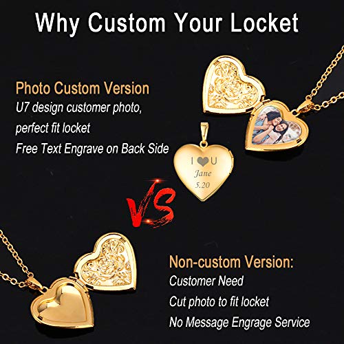 Women-Girls-Locket-Necklace-Platinum-18K-Gold-Photo-Lockets-that-Hold-PictureChain-20-Inch-Personalized-Gift-Custom-Love-Heart-Image-Necklaces