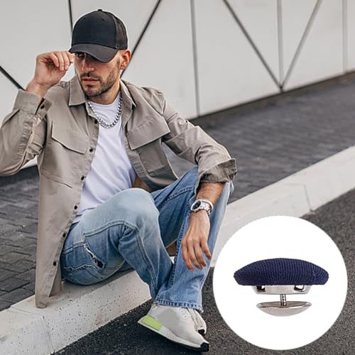 WEBEEDY 28 PCS 14 Colors Baseball Ballcap Button Top Replacement 1.7~1.8 cm Hats Buttons Cloth Covered Hat Button Repair Making Supplies Buttons Replacement Accessories for Jeans Blouse Handbags - Image 4