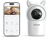 ieGeek Moniteur bébé avec caméra et Audio, caméra 1080p et Application Gratuite (WiFi), Vision Nocturne/PTZ/Audio bidirectionnel/Zone dangereuse Personnalisable/détection de Suivi Automatique