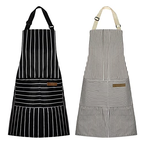 Kiraku Grembiule Da Cucina Regolabile Unisex - Leggero E Resistente Alle Pieghe, Con Tasca, 100% Poliestere - 3