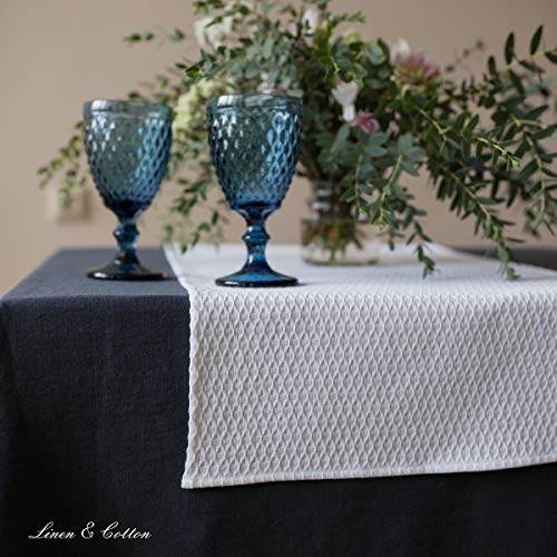Linen & Cotton Beautiful and Simple Table Runner Maribella, 25% Linen, 75% Cotton - Image 4