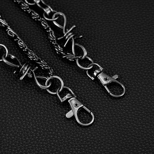Image of Gothic Pants Chain Wallet Keychain Edgy Punk Hip Hop Waist Accessory for Jeans, Streetwear, and Rebel Women Men
