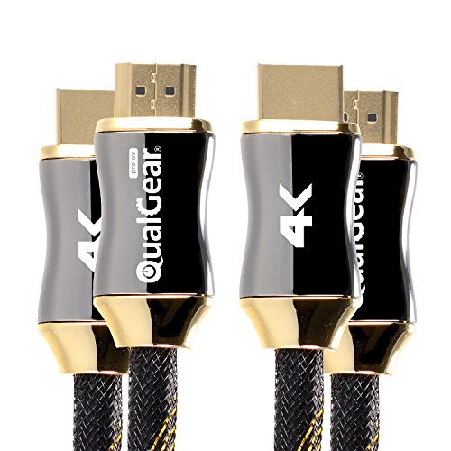 Qualgear 3 Feet-2 Pack Hdmi Premium Certified 2.0 Cable With 24K Gold Plated Contacts, Supports 4K Ultra Hd, 3D, 18Gbps, Audio Return Channel, Ethernet (Qg-Pcbl-Hd20-3Ft-2Pk) #TOP25