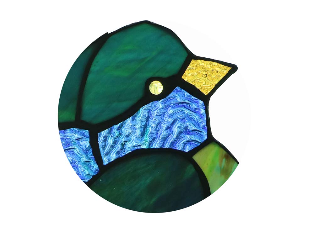 Tokira Blue Robin Bird Suncatchers For Windows, Stained Glass Tiffany