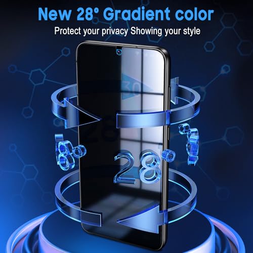 Image of Uyiton for Samsung Galaxy S23 Plus Privacy Screen Protector - 2 Pack | Anti-Spy, Fingerprint Unlock, 9H+ Tempered Glass, Scratch-Resistant, Bubble-Free, Easy Installation, Case-Friendly