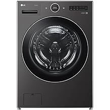 5.0 cu. ft. Stackable Smart Front Load Washer in Black Steel with ezDispense, AI Digital Dial, Steam and TurboWash360