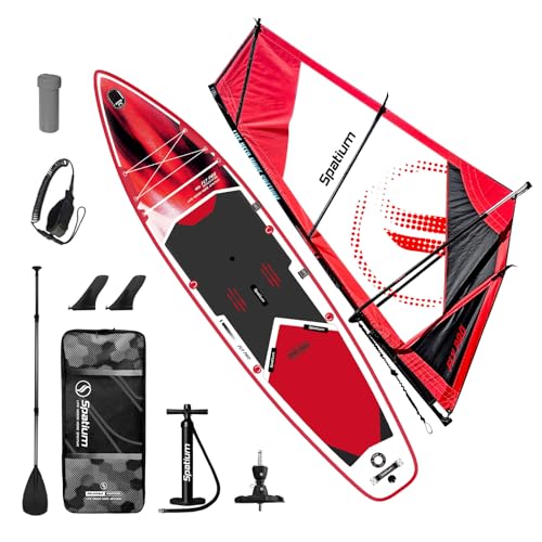 Spatium Inflatable Windsurfing 5m&sup2; Inflatable Windsurf Sail with Sail Board for Newbie Friendly...