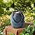 Glitzhome Tabletop Ceramic Jar Water Fountain with LED Light, Turquoise Leaf Textured Clay Pot Desktop Water Fountain, Decorative Zen Meditation Mini Waterfall for Home Office, 9.25”H