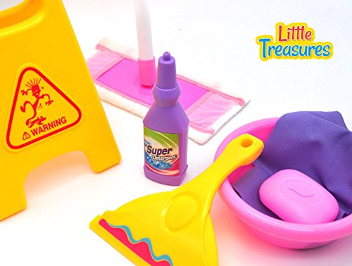 image for Little Treasures Little Helper 7 Piece Pretend and Play Cleaning Play 