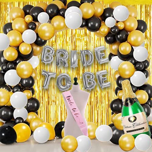 Image of Party Propz Bride To Be Decoration Set Combo - 41Pcs Bridal Shower Decorations Kit | With Bride To Be Sash, Champaign Foil Balloon | Bachelorette Party Decorations | Bride To Be Decoration