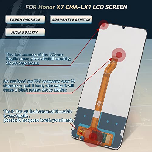 RongZy Display for Honor X7 CMA-LX2 Screen Replacement Touch LCD Display Digitizer Assembly for Honor X7 CMA-LX2 with Kit(Black) - Image 2