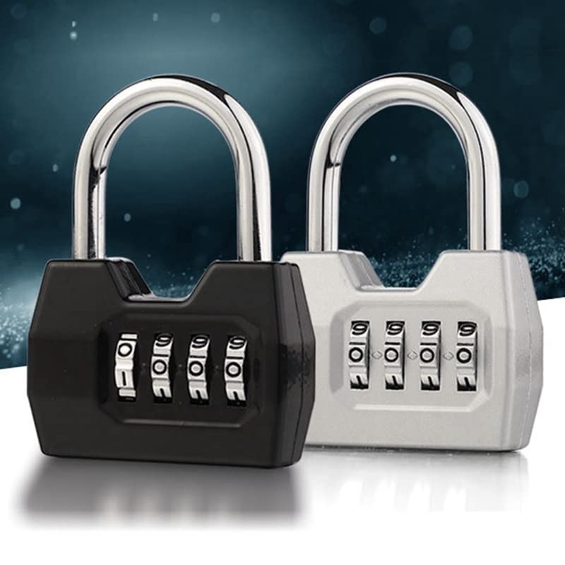 Lucchetto a combinazione, Lock Locker Locker blocco con blocco combinato 2 PC Combinazione Padlock a 4 cifre blocco blocco pesante for la cassetta degli attrezzi dell'armadietto della palestra for est