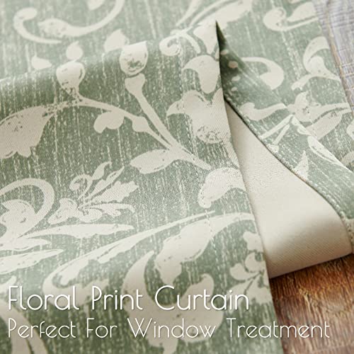 Jinchan Farmhouse Blackout Curtains For Bedroom Sage Green Floral Patterned Drapes Living Room Vintage Country Curtain Room Darkening Window Treatment Set 2 Panels 84 Inches Long #TOP3