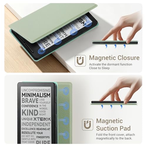 Image of CoBak Magnetic Case for XTEINK X4, Ultra-Lightweight Protective Cover for Xteink X4 E-Reader, Secure Magnetic Attachment(Sage Green)