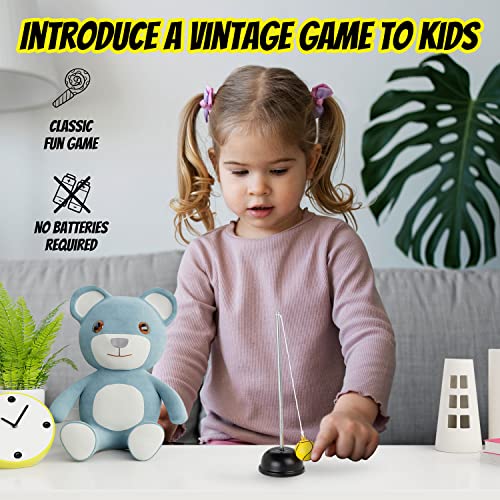 Mini Desktop Tetherball Game Set Vintage Desk Game - Fun And Nostalgic Tabletop Toy Boredom Buster For Kids And Work Stress Relief For Adults #TOP3