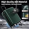 Showkoo Luggage Sets Expandable Abs Hardshell 3pcs Clearance Luggage Hardside Lightweight Durable Suitcase Sets Spinner Wheels Suitcase With Tsa Lock Dark Green