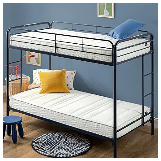 Zinus 6 Inch Foam and Spring Twin Mattress 2 Piece Set for Bunk Beds / Mattress-in-a-Box