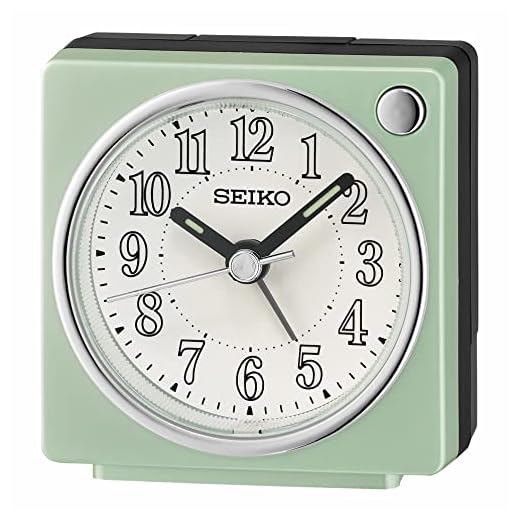 Seiko Fuji II Bedroom Alarm Clock, Pearl Green
