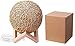 Produktbild Oktober Elf Moderne Rattan-Kugel-Nachttischlampe, Deko-Lampe, dimmbar, mit LED-Leuchtmittel, warm, USB-betrieben, Schlafzimmer Schreibtischlampe, holz, braun, B