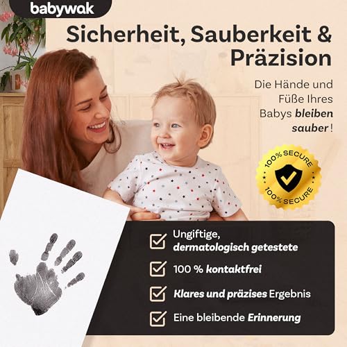 Baby Fußabdruck & Handabdruck Set – Stempelkissen Neugeborene | Abdruckset Baby | Pfotenabdruck Set Hund & Katze | Babygeschenke zur Geburt Mädchen Junge (0-6 Monate) 4