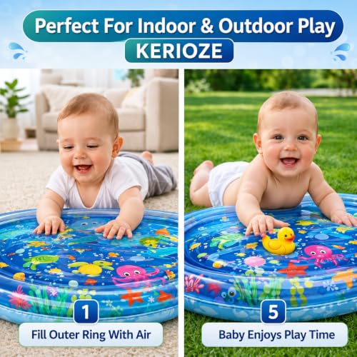 Image of Baby Inflatable Tummy Time Water Play Mat 65x65cm