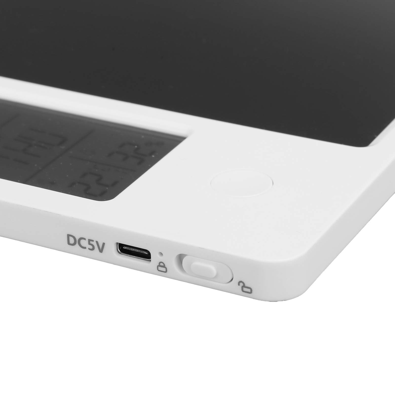 LCD-Schreibtablette mit Stift, elektronischer Desktop-Kalender, wiederaufladbarer Notizblock mit Digital- und Alarmfunktion