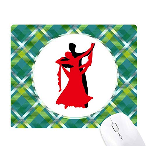 Tapis de souris danse sociale grille pixel verte tapis de bureau pour ordinateur