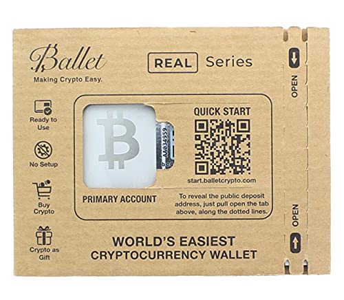 Ballet Global Inc. Ballet REAL Series Bitcoin Cold Storage Wallet Card Brown One Size
