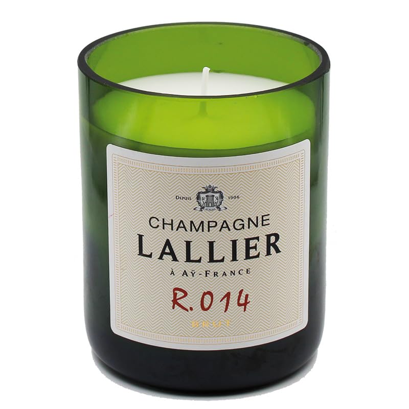 Candlit R014 Indoor Decoration Recycled Champagne Bottle Candle Lallier