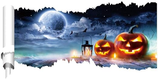 Amazon ウォールステッカー ハロウィン 飾り 3d かぼちゃ 墓 壁紙 シール 窓ステッカー リアル アート インテリア ウォールデコ ウォールペーパー ウォール 装飾 雰囲気転換 コレーション ハロウィーン 収穫祭 部屋 店内飾り ウォールステッカー オンライン通販