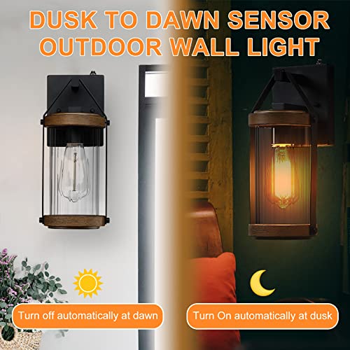 Lonedruid 2 Pack Dusk To Dawn Outdoor Wall Light Fixtures Photocell Sensor Exterior Lantern Sconce Lighting Waterproof Outside Wall Mount Lamp For House Patio Garage Entryway Doorway #TOP3