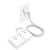 Flat Plug Power Strip 6 Ft, HANYCONY Ultra Thin Flat Extension Cord, 3 Outlets 3 USB Ports(2 USB C) Multi Plug Outlet Extender with No Surge Protector for Cruise Ship, Travel, Dorm Room Essentials