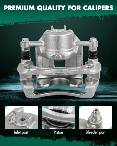 Image of SCITOO 19B6794 Front Left Disc Brake Caliper Assembly w /Bracket for Dodge for Attitude 2012-2014,for Hyundai for Accent 2012-2017,for Kia for Rio 2012-2017