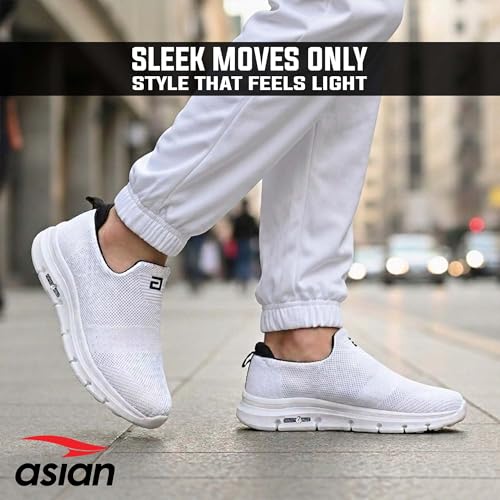 Image of ASIAN Wonderwalk-21 Walking Shoes for Men | Lightweight, Air Cooled Upper & Memory Foam Insole | Slip-On Sneakers for Walking, Travel & All-Day Comfort