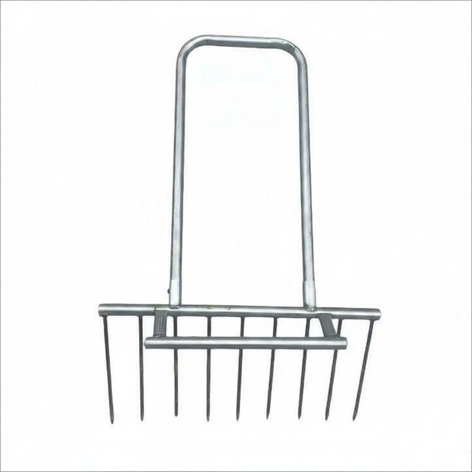 Scavo Aglio Forcone Giardinaggio Scavo Tuberi Attrezzo Colo Sollevamento Patate Testa a 9 Denti Acciaio al Manganese Lunga Durata Ergonomico Adatta per Giardini Residenziali