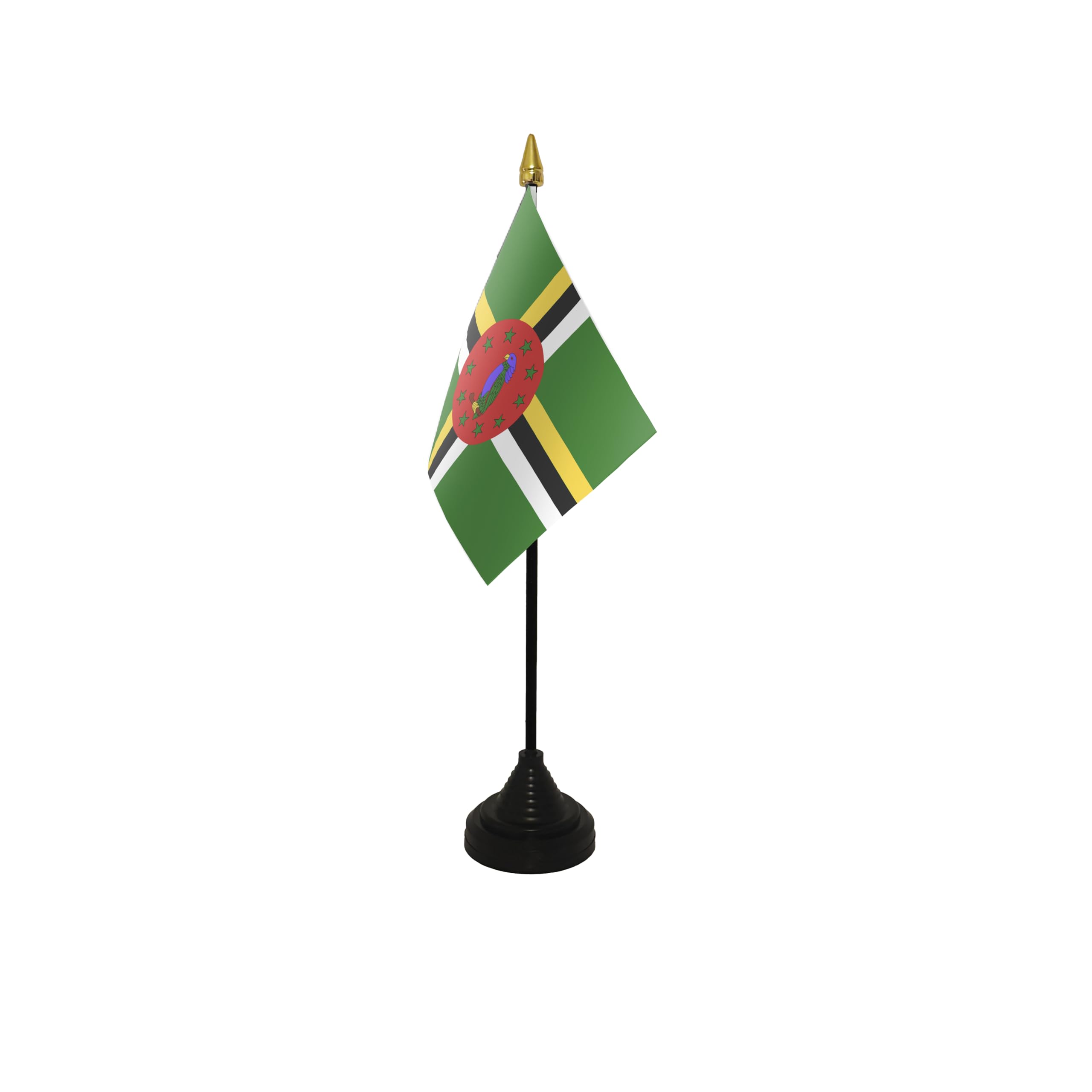 Flagtex Dominica Small Table Flag With Black Base