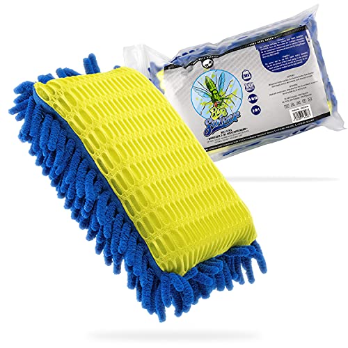 Nuke Guys - Bug Swiper - 2in1 Insektenschwamm - Waschschwamm für eine professionelle Autowäsche - Premium Mikrofaser für die Autopflege