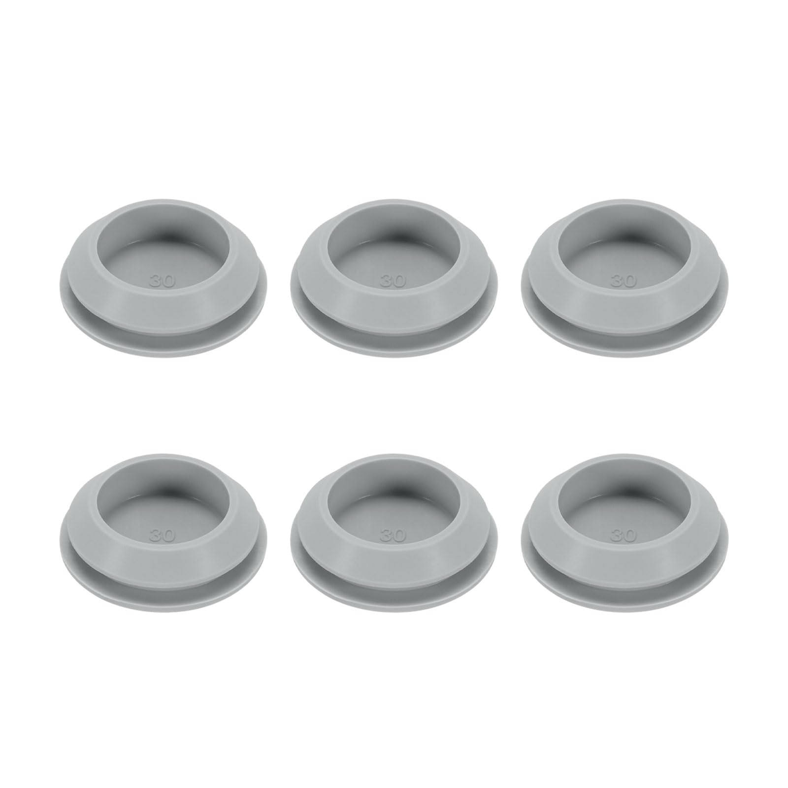 uxcell 6pcs Hole Plug 1-3/8 Inch (35mm) Button Plugs Fit for 30-33mm Hole, Snap in Locking Hole Tube Plug Gel Tube Waterproof Plug Tube Plug, Grey
