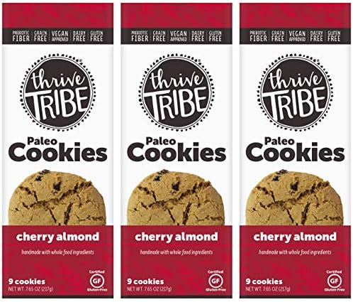 Thrive Tribe Paleo Cookies, Cherry Almond, 7.65 oz (Pack of 3)