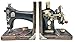 Bellaa 21383 Decorative Bookend Book Ends Sewing Machine Vintage Bookshelves Shelves Books Stopper Home Office Library Study Decor Heavy Duty Non Skid 6 Inch