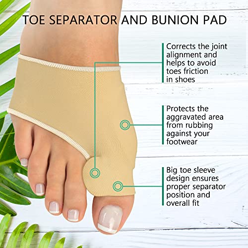 Daliva Upgraded Bunion Corrector - Hallux Valgus Pain Relief - Bunion Sleeve - Orthopedic Non-Slip Bunion Relief Sock With Toe Separator - Big Toe Cushion Support For Women And Men #TOP4