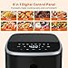 OLIXIS 4QT Air Fryer with Visible Window, 1500W Digital Touchscreen Air Fryer with 8 Presets, Auto Shut Off & Nonstick Dishwasher Safe Basket, 60-Min Timer, Max 400°F, Black