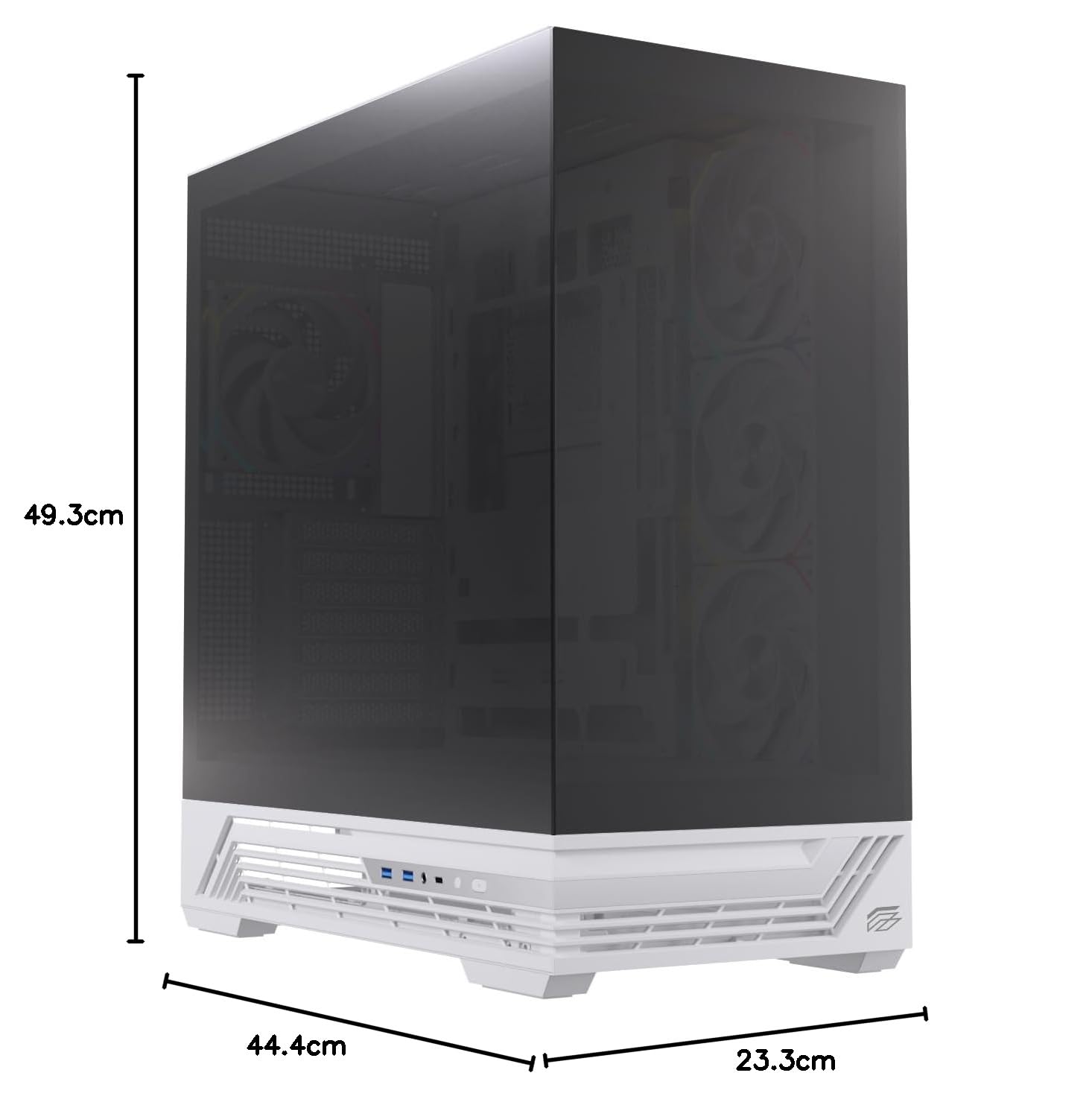 Prisma S800 RGB Caja de PC para Gaming, Soporte para 10 Ventiladores de 120mm, Refrigeración Líquida de 360mm (RGB Blanco)