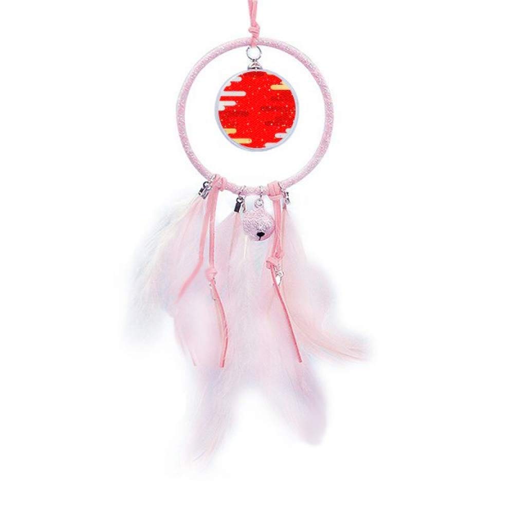 Atrapasueños Japón rojo con nubes místicas para proteger tus sueños