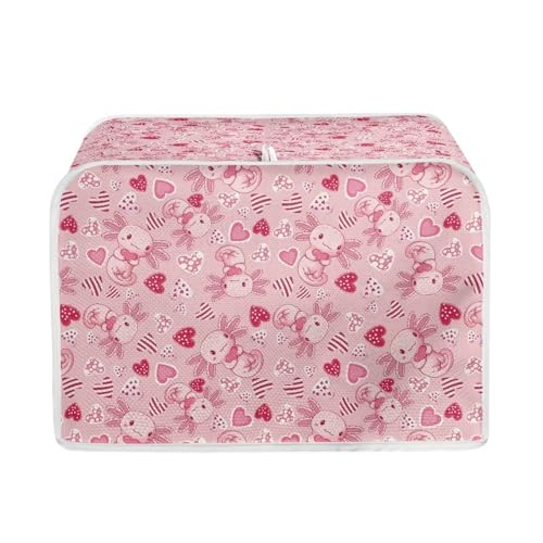 Xoenoiee Axolotl Toaster-Abdeckung, Toaster-Abdeckung, Toaster-Abdeckung, Toaster-Gerät, staubdichte Abdeckung für Küche, Kleingerät, Küchenzubehör für 2 Scheiben