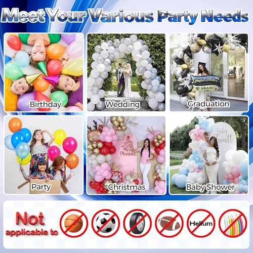 Image of Togvu Electric Balloon Pump, 3-in-1 Portable Air Pump for Inflatables and Balloons, Dual Nozzle Balloon Blower Machine for Latex 260q Foil Balloons 110V Inflator Deflator for Pool Floats Air Mattress