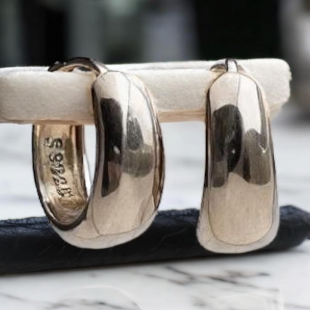 Sterling Silver Small Dainty Hoop Huggie Earrings Jewelry - Gift for Women- Silver Hoop Earrings- 925 Sterling Silver Earrings- Nickel Free, Hypoallergenic, Waterproof